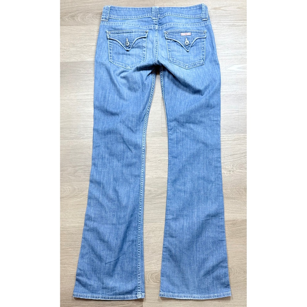 Hudson Bootcut Jeans Womens 29 Blue Flap Pocket Low Rise W170DMH Y2K Festival - Picture 4 of 9
